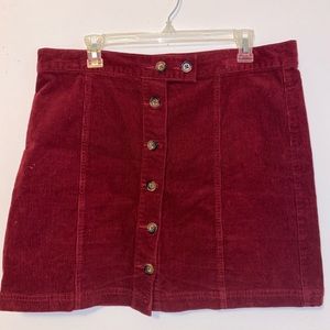 Forever 21+ Corduroy Button Up Skirt